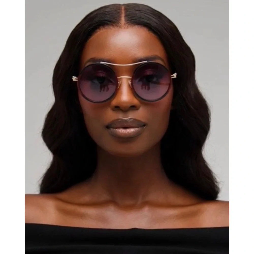 Women Round Oversized Sunglasses Streetwear‎ Retro Vintage Shades Lentes Gafas
